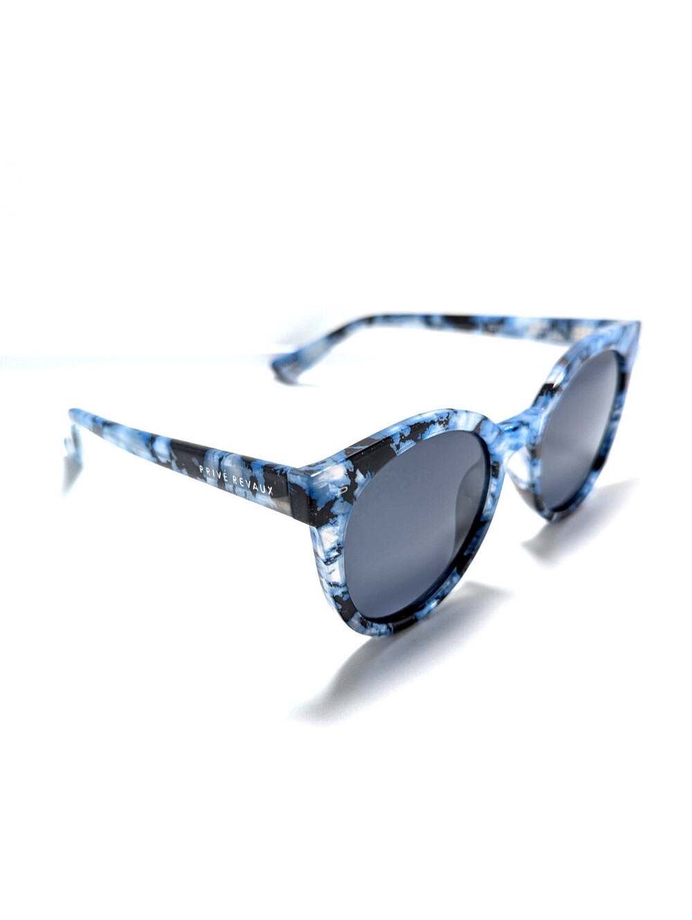 Privé Revaux Mystique JBW Gray Polarized Blue Marbled Round Sunglasses 53-21-145